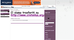 Desktop Screenshot of crotnews.blog.kataweb.it